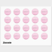 Elegant modern roze roze roos goudglitter make-up ronde sticker (Vel)