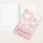 Elegant modern roze roze roze goud glitter marmer planner (Display)