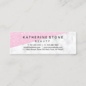 Elegant modern roze roze roze goud glitter witte m mini visitekaartje (Achterkant)