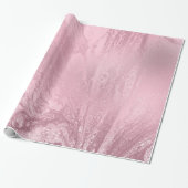 Elegant modern roze roze roze goudglitter marmer cadeaupapier (Uitgerold)