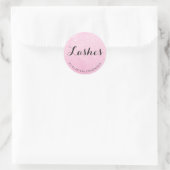 Elegant modern roze roze roze goudglitter zweepsla ronde sticker (Tas)