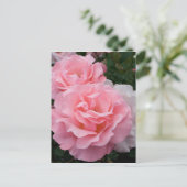 Elegant Modern Roze Rozen Briefkaart (Staand voorkant)