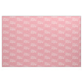 Elegant modern Roze Snowy Merry-kerstscript Stof (Yard (91,4 cm))