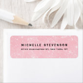Elegant modern roze vrouwelijk minimalistisch pers etiket (Insitu)