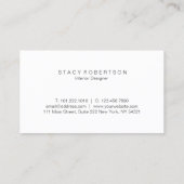 Elegant modern roze waterverf interieurontwerper visitekaartje (Achterkant)