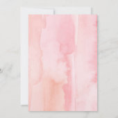 Elegant modern roze Waterverf meisje eerste verjaa Kaart (Achterkant)