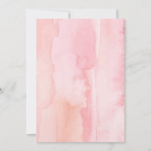 Elegant modern roze Waterverf meisje eerste verjaa Kaart (Achterkant)