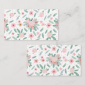 Elegant modern roze Waterverf schilderen Visitekaartje (Voorkant / Achterkant)