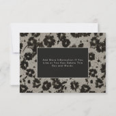 Elegant Modern RSVP Card Wedding Silver Black (Achterkant)