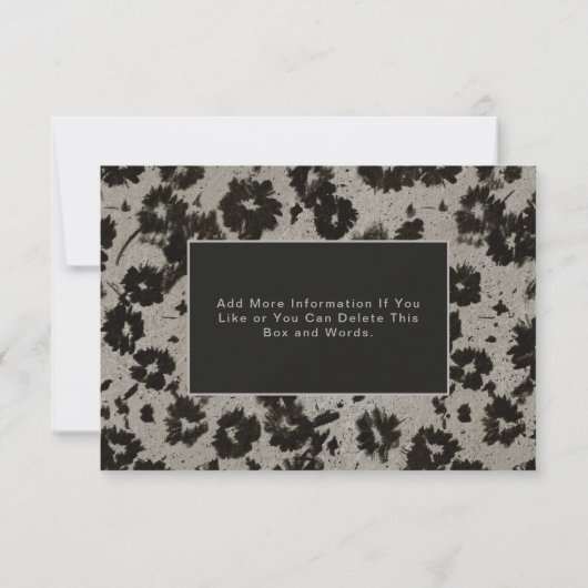 Elegant Modern RSVP Card Wedding Silver Black (Achterkant)