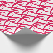 Elegant, modern Ruby Red Wedding Jubileum Cadeaupapier (Hoek)