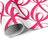 Elegant, modern Ruby Red Wedding Jubileum Cadeaupapier (Rol Hoek)