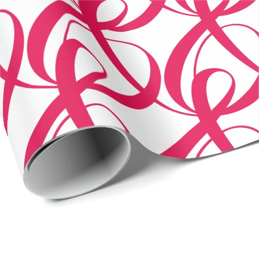 Elegant, modern Ruby Red Wedding Jubileum Cadeaupapier (Rol Hoek)