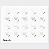 Elegant modern Rustic Gold Black Floral Wedding Ronde Sticker (Vel)
