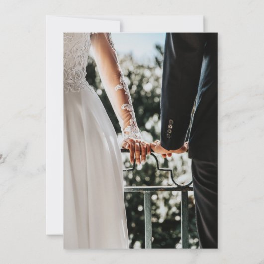 Elegant Modern Rustic Kaart (Achterkant)