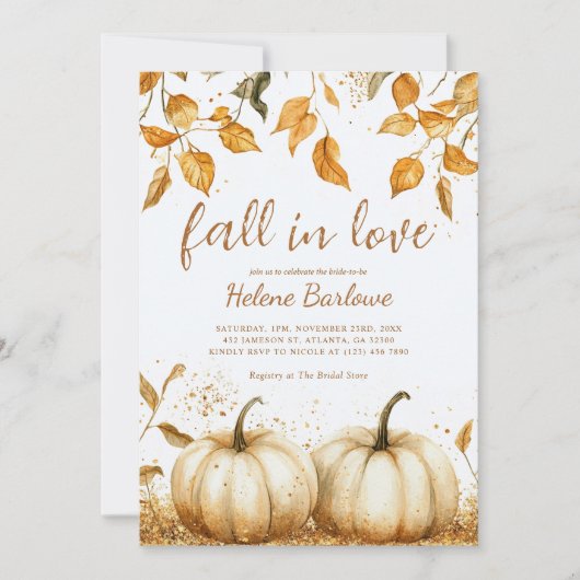 Elegant modern rustiek Herfst Vrijgezellenfeest Kaart (Voorkant)