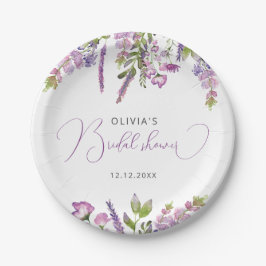 Elegant modern rustiek lavendel Vrijgezellenfeest Papieren Bordje