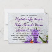 Elegant modern rustige bloemenlentebruiloft (Achterkant)