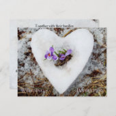 Elegant modern rustige bloemenlentebruiloft (Voorkant / Achterkant)