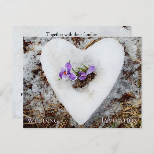 Elegant modern rustige bloemenlentebruiloft (Voorkant / Achterkant)