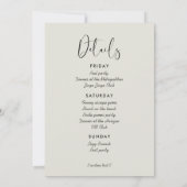 Elegant & modern Sage Green Bachelorette Weekend Kaart (Achterkant)