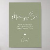 Elegant & Modern Sage Green Momosa barbord Poster (Voorkant)