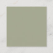 Elegant Modern Sage Green & Pink Wedding Response Informatiekaartje (Achterkant)