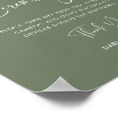 Elegant & modern sage green Unplugony Poster (Hoek)
