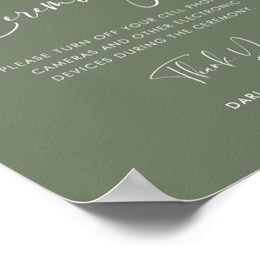 Elegant & modern sage green Unplugony Poster (Hoek)