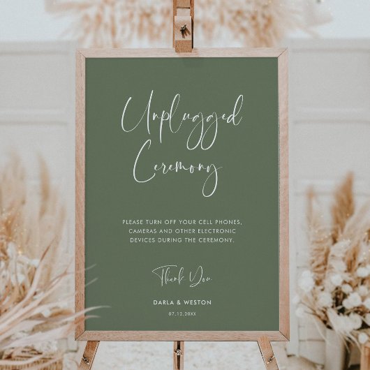 Elegant & modern sage green Unplugony Poster