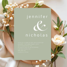 Elegant Modern Sage Green Wedding