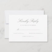Elegant Modern Sage Green Wedding RSVP Kaartje (Voorkant)