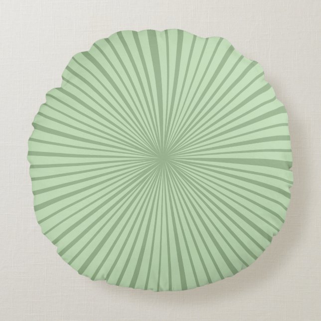 Elegant modern Sage Green Wheel Trendy Fashionable Rond Kussen (Voorkant)
