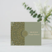 Elegant Modern Sage groen goud bruidsmeisje voorst Kaart (Staand voorkant)