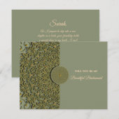 Elegant Modern Sage groen goud bruidsmeisje voorst Kaart (Voorkant / Achterkant)