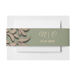 Elegant Modern Sage groen & goud klassiek mandala Uitnodigingen Wikkel