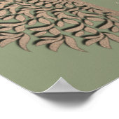 Elegant Modern Sage groen & goud klassiek menubord Poster (Hoek)