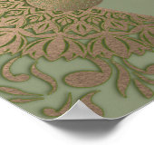 Elegant Modern Sage groen & goud klassiek menubord Poster (Hoek)