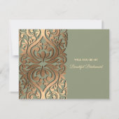 Elegant Modern Salie groen & goud Faux Gold Luxe Kaart (Voorkant)