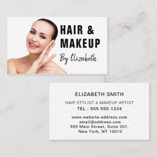 Elegant Modern Salon Haarstylist Fotoscript Visitekaartje