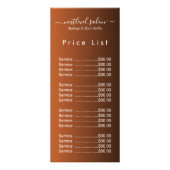 Elegant Modern Salon Price List Rack Card  Reclamekaart (Voorkant)