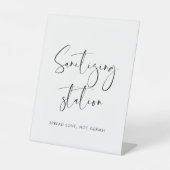 Elegant & modern Sanitizing station bruiloft teken Reclamebord Met Voetstuk (Voorkant)
