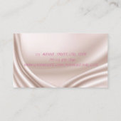 Elegant Modern Satin, Faux Lashes Visitekaartje (Achterkant)