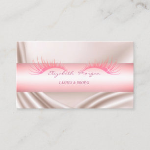 Elegant Modern Satin, Faux Lashes Visitekaartje