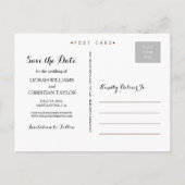 Elegant Modern Save the Date Briefkaart (Achterkant)