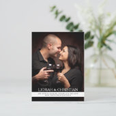 Elegant Modern Save the Date Briefkaart (Staand voorkant)