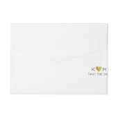 Elegant & modern Save the date bruiloft Omwikkelbaar Adreslabel (Achterkant)