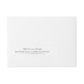 Elegant & modern Save the date bruiloft Omwikkelbaar Adreslabel (Voorkant)