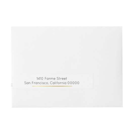 Elegant & modern Save the date bruiloft Omwikkelbaar Adreslabel (Voorkant)