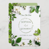 Elegant Modern Save the Date Card - Customizable Kaart (Voorkant / Achterkant)